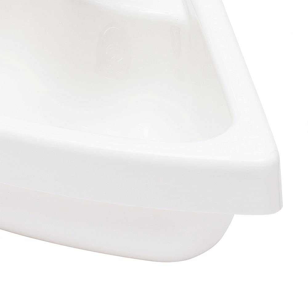 Durable RV Small Corner Sink - Compact Vessel Vanity Art Basin for Boat, Caravan & Camper Bathrooms | Space-Saving Wash Sink for Tiny Homes & Mobile Living