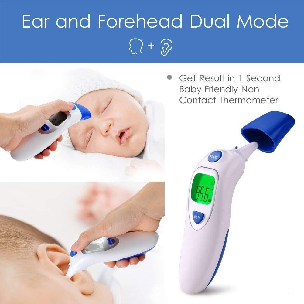 **Digital Infrared Ear and Forehead Thermometer for Babies & Adults – Fast, Accurate, Non-Contact Temperature Measurement for Home, Travel, and Medical Use**