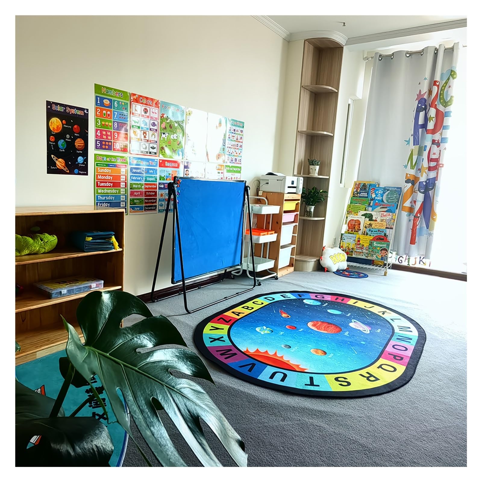 Non-Slip Kids Play Mat - 160x230cm Soft Nursery Rug for Bedroom, Classroom & Playroom | Educational Exercise Mat for Toddlers & Children | Perfect for Learning, Playing & Decorating