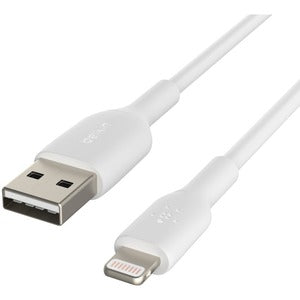 Belkin BOOST CHARGE 2M Lightning to USB Cable for iPhone iPad - Fast Charging & Data Sync - 6.6ft White Cable for Home Office Car Travel Charging