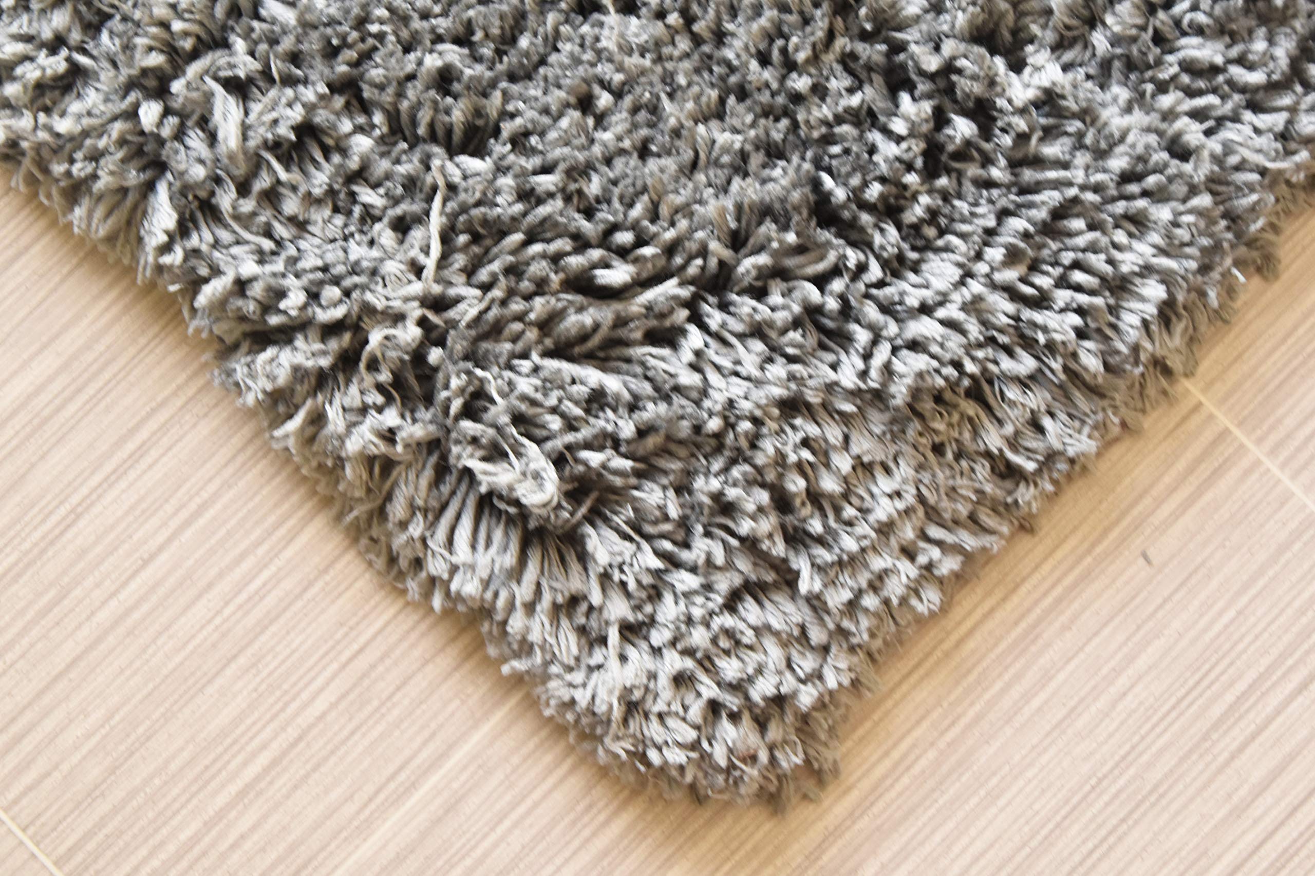Premium Super Soft Shag Rug - 5' x 7' Gray Microfiber Handmade Shaggy Area Rug for Living Room & Bedroom Decor - Cozy & Plush Floor Mat for Home, Office, Nursery, or Dorm Room