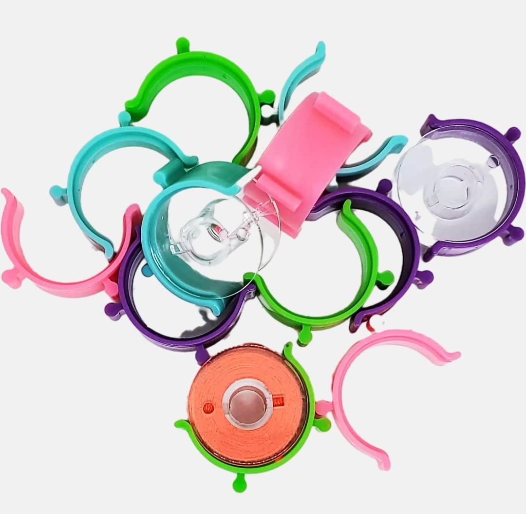 PeavyTailor 20-Pack Small Sewing Bobbin Clips - Colorful Thread Holder & Accessory Tool #7 for Quilting, Embroidery & Crafting Projects