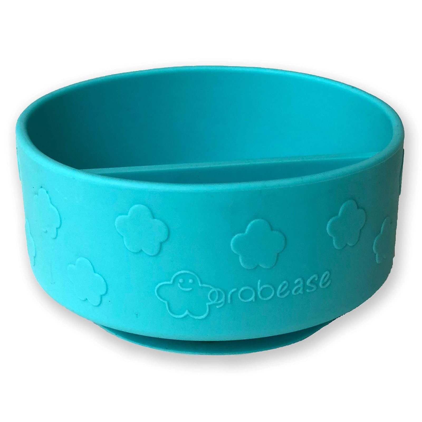 Grabease Silicone Baby Bowls for Toddlers - Divided Feeding Dish with Non-Slip Base | Dishwasher & Sterilizer Safe | Teal Color | Perfect for Baby-Led Weaning, Snacks & Mealtime
