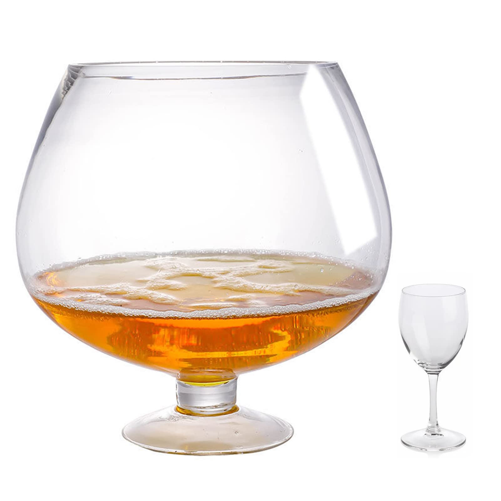 8000ml Oversized Giant Clear Wine Glass - Holds 12 Bottles of Beer - Perfect for Brandy, Cocktails & Party Drinks - Ideal for Large Gatherings, Weddings & Bar Use