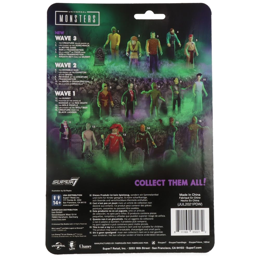 Universal Monsters Wave 2 Frankenstein ReAction Figure - Classic Horror Movie Collectible for Display & Gift Giving