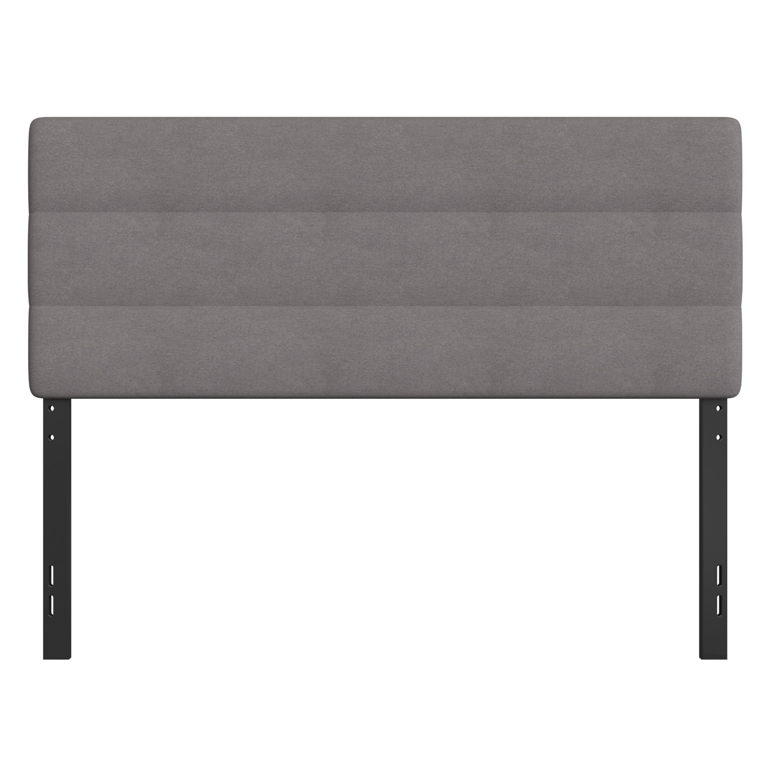 Merrick Lane Coppola Upholstered Queen Size Headboard - Gray Button Tufted Fabric with Adjustable Metal Legs - Fits Standard Bed Frames - Perfect for Master Bedrooms & Guest Rooms