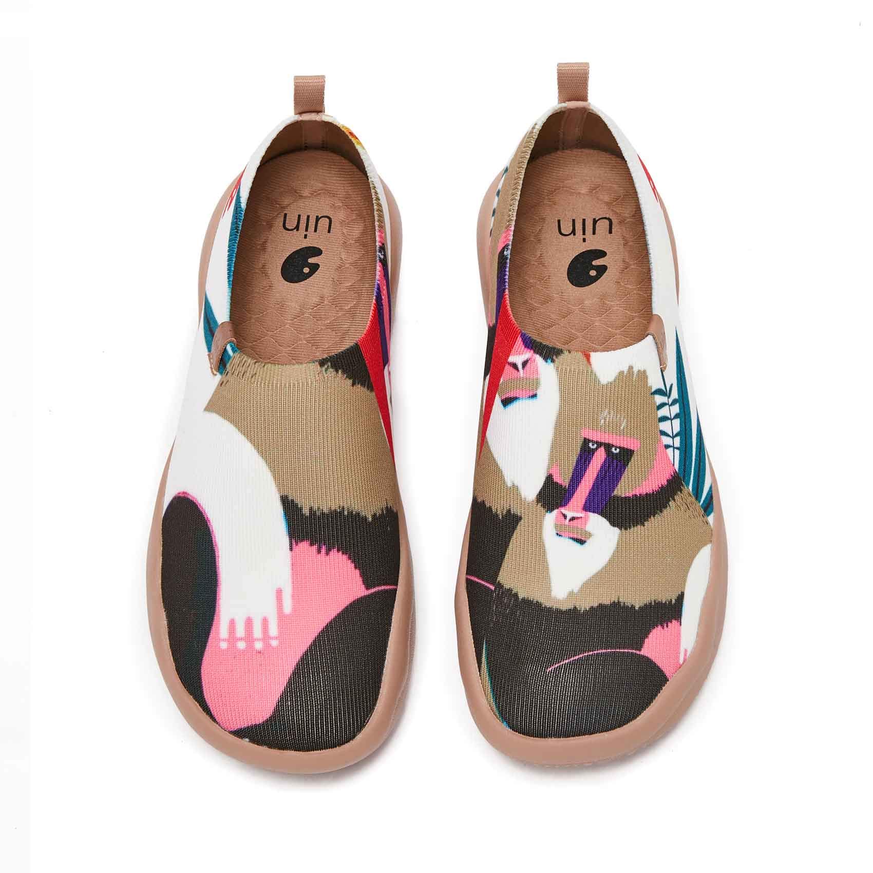 UIN Women's Art Painted Slip-On Travel Shoes | Lightweight Knit Loafers | Comfortable Casual Sneakers | Toledo II | Perfect for Walking, Travel & Everyday Wear