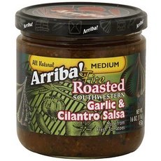 Authentic Fire Roasted Southwestern Garlic & Cilantro Salsa - 18 Pack (16 Oz Each) - Perfect for Tacos, Nachos, and Mexican Dishes