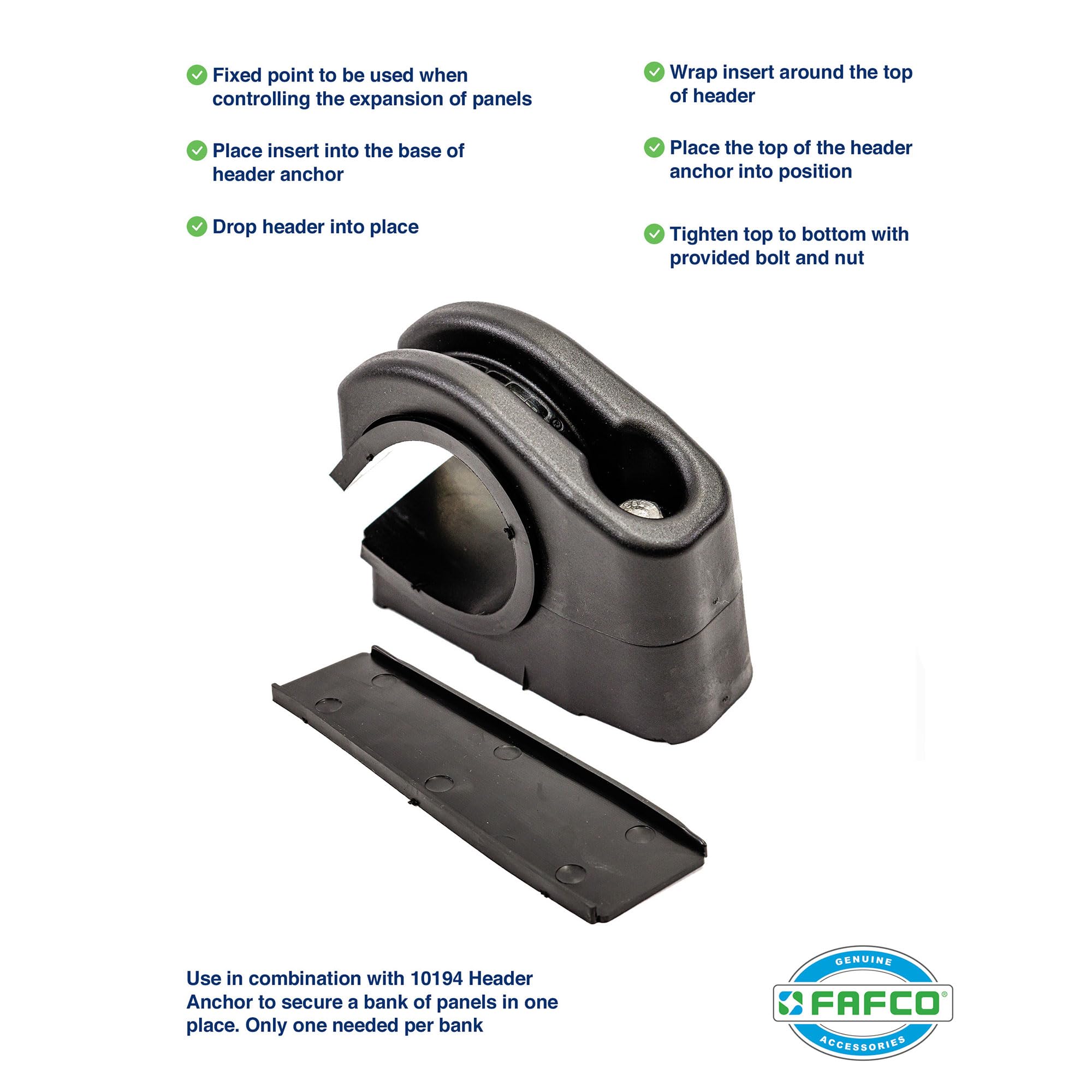 FAFCO In-Ground Solar Pool Heating System Kit - Connect Multiple Solar Panels for Efficient Pool Heating | Perfect for Backyard, Residential & Commercial Swimming Pools