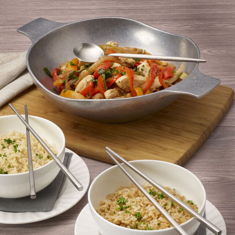 Premium Non-Stick Carbon Steel Wok Pan - 14 Inch Professional Stir Fry Pan for Gas & Induction Stove - Perfect for Asian Cooking, Stir Frying, Sautéing & Deep Frying - Ideal for Home Chefs & Restaurant Use