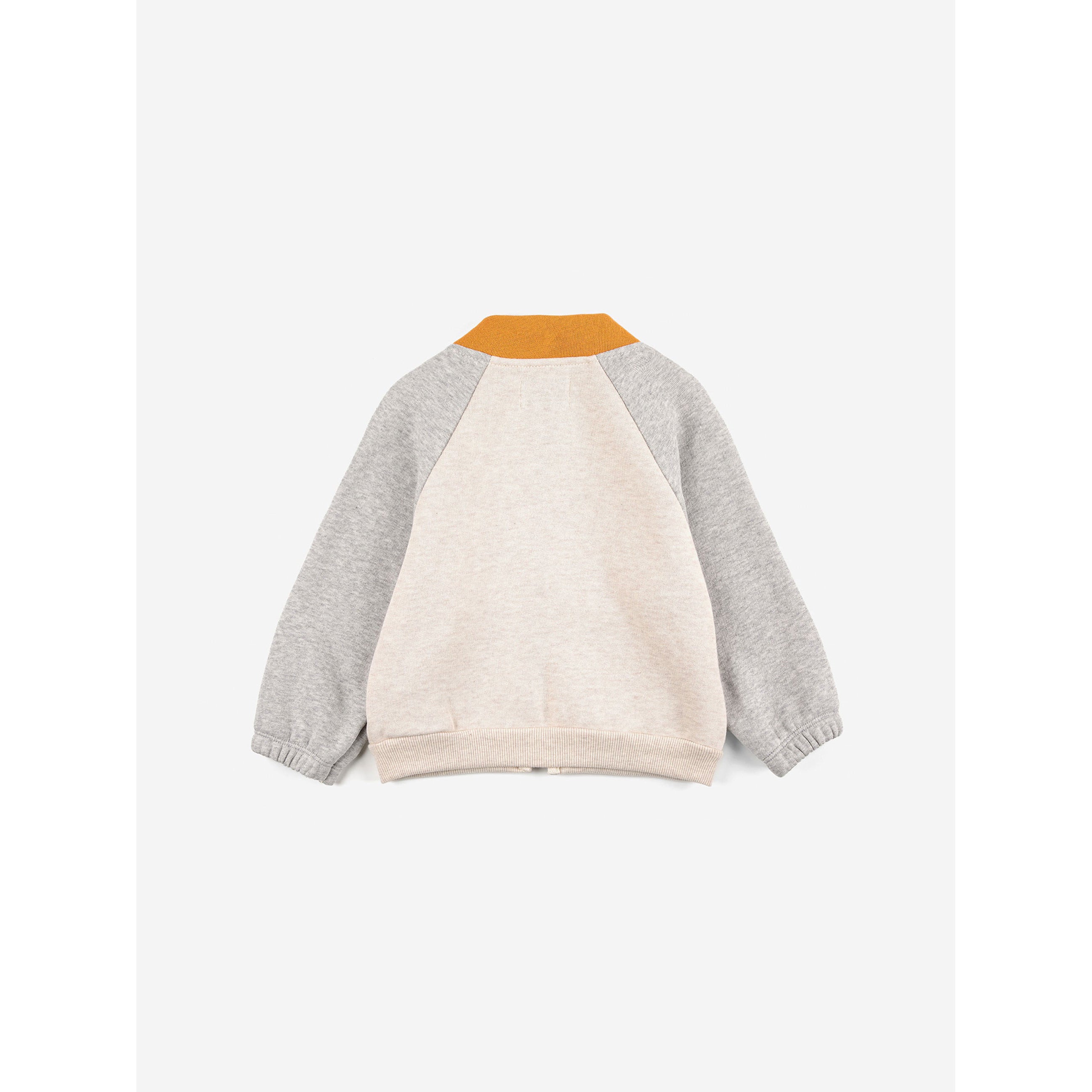 Bobo Choses Baby Color Block Zipped Sweatshirt - Soft Cotton Hoodie for Toddlers - Perfect for Playdates & Outdoor Adventures