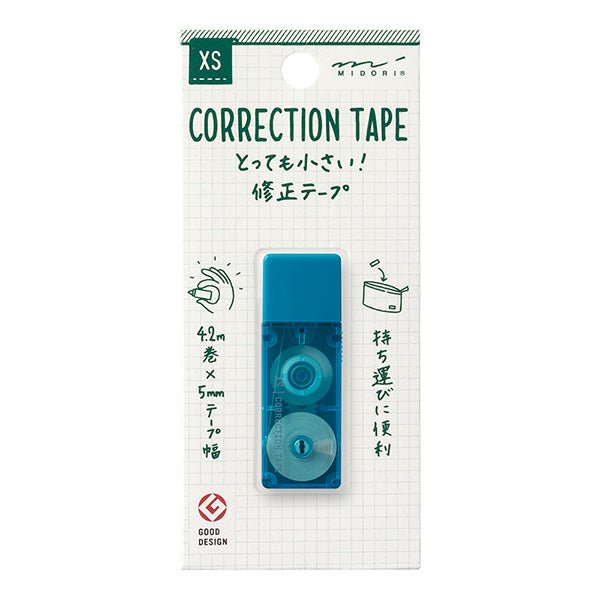 Midori DESIGNPHIL XS Correction Tape - White Out Tape for Office, School & Home Use - Perfect for Documents, Homework & Crafting Projects