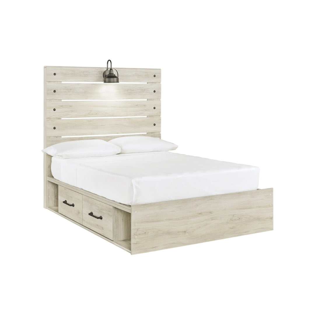 Cambeck Storage Bed - Queen Size Platform Bed Frame with Underbed Storage Drawers, Modern Bedroom Furniture for Small Spaces - Perfect for Apartments, Dorms & Guest Rooms