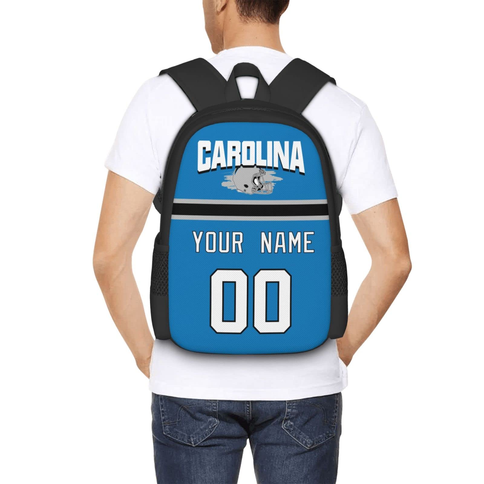 Custom Personalized ANTKING Carolina Backpack with Name & Number - Durable School, Travel & Work Backpack for Men & Women - Perfect Gift for Students, Professionals & Outdoor Enthusiasts