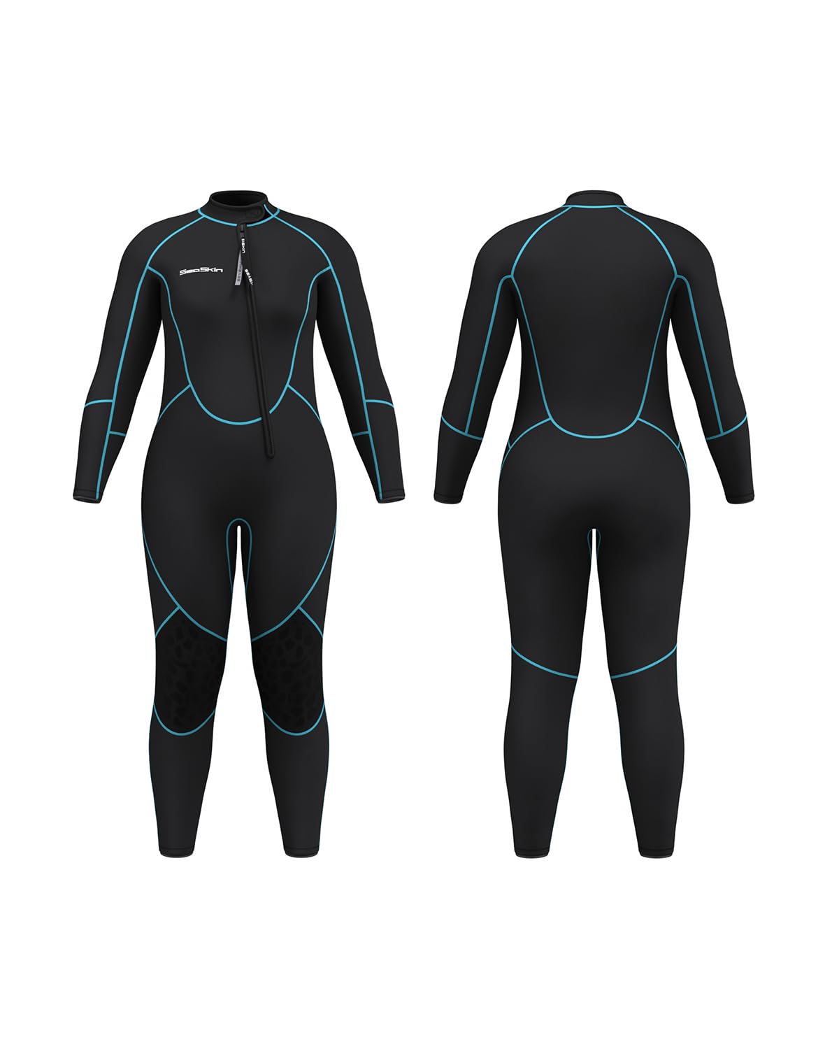 Seaskin 3mm Plus Size Full Wetsuit for Men & Women - Scuba Diving, Surfing, Snorkeling & Water Sports