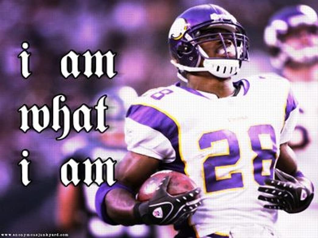 Adrian Peterson NFL Poster Print - 36x48 Inches, Spot Dog Collection #PDI114402 - Perfect for Sports Fans, Man Cave Decor, and Football Memorabilia
