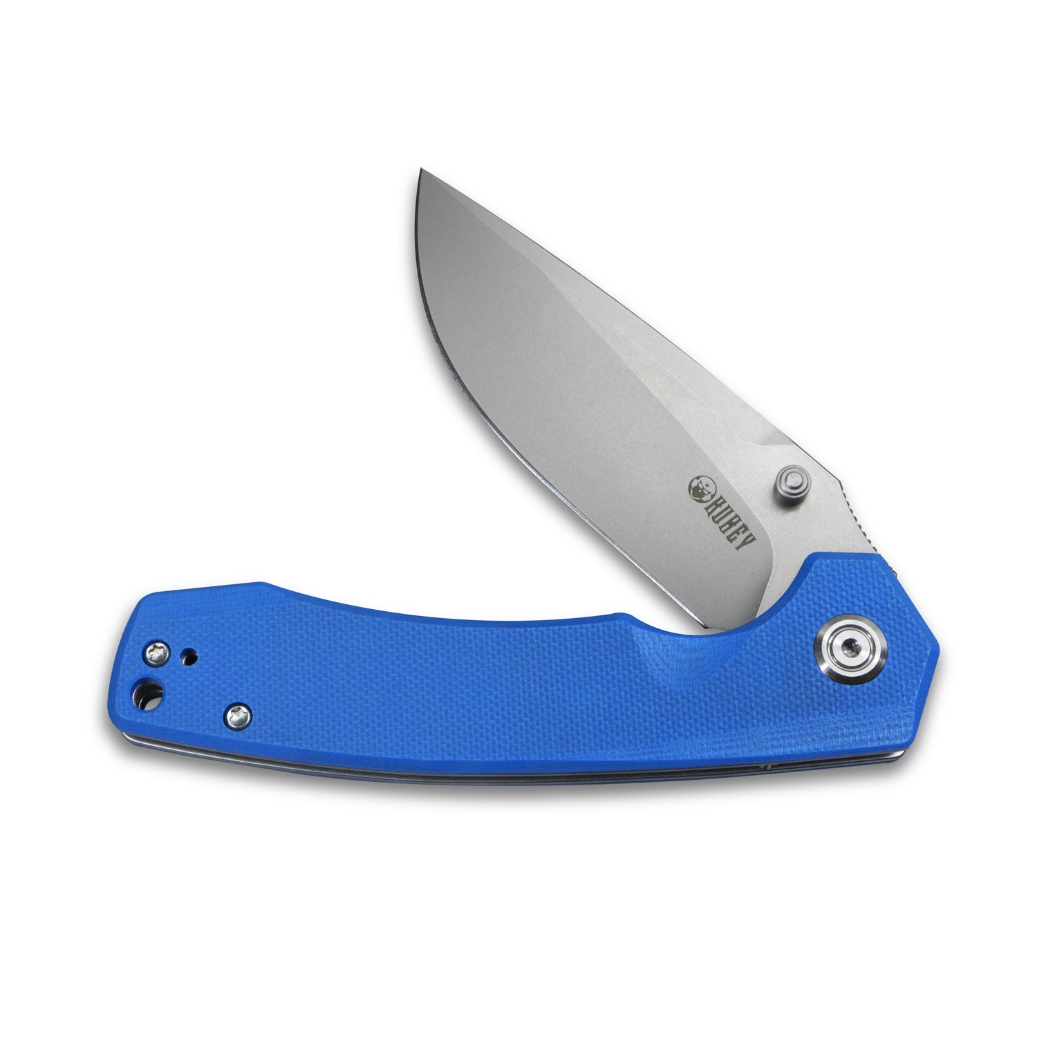 Calyce Liner Lock Flipper Folding Pocket Knife - Blue G10 Handle, 3.27