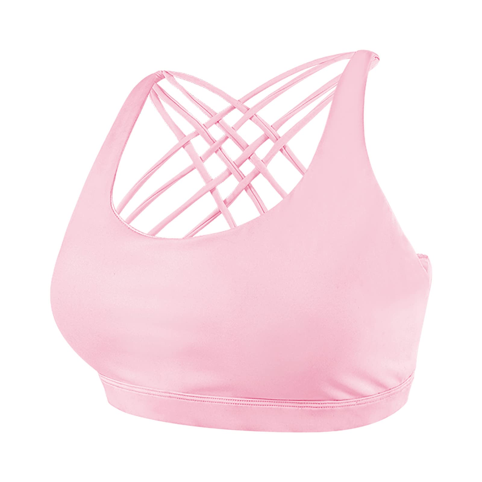 Plus Size Sexy Lingerie for Women - Ice Silk Cross Back Sports Bra & Yoga Top - Comfortable Workout Underwear for Fitness, Gym & Lounge Wear