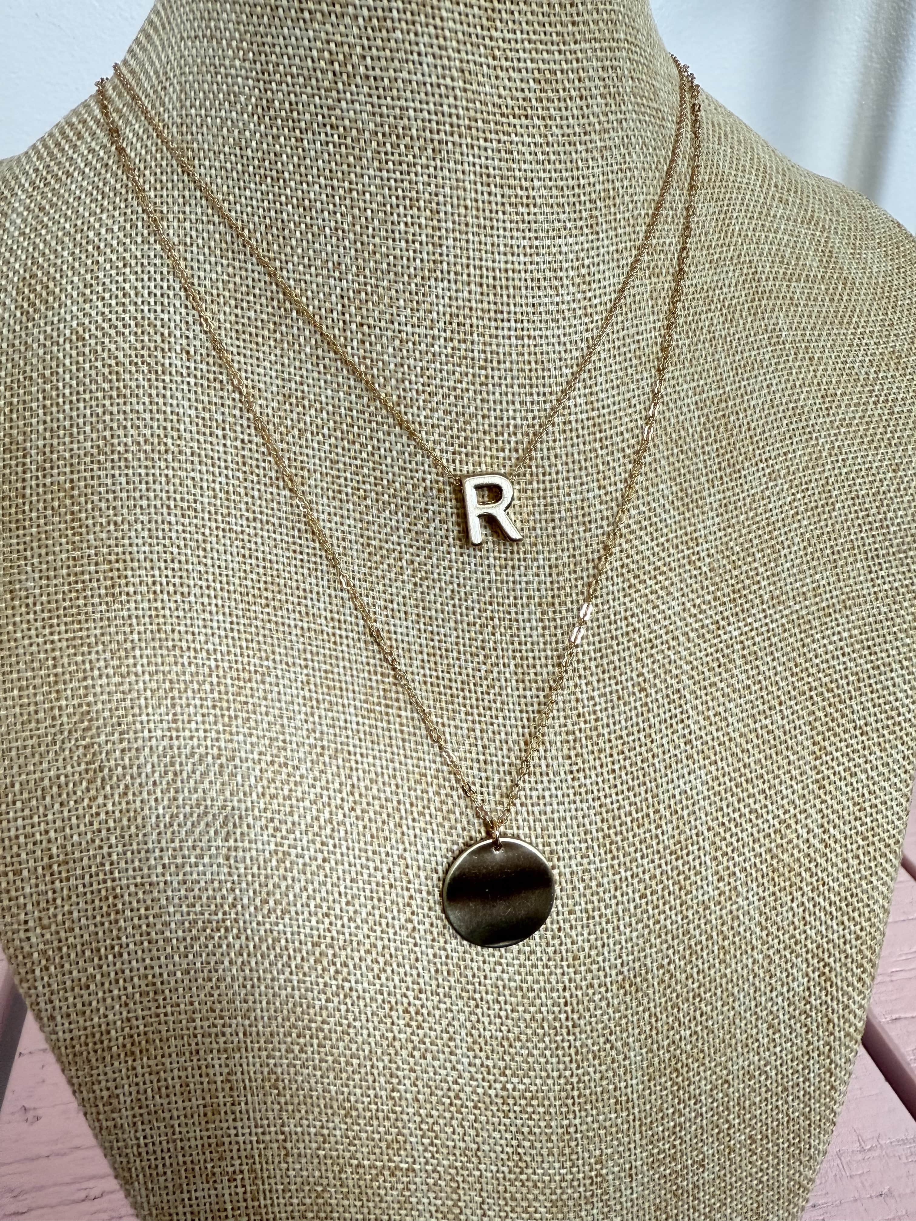 Personalized Gold Layered Initial Necklace for Women - Custom Name Letter Pendant Jewelry Gift for Mom, Wife, Daughter | Birthday, Anniversary, Valentine's Day Present