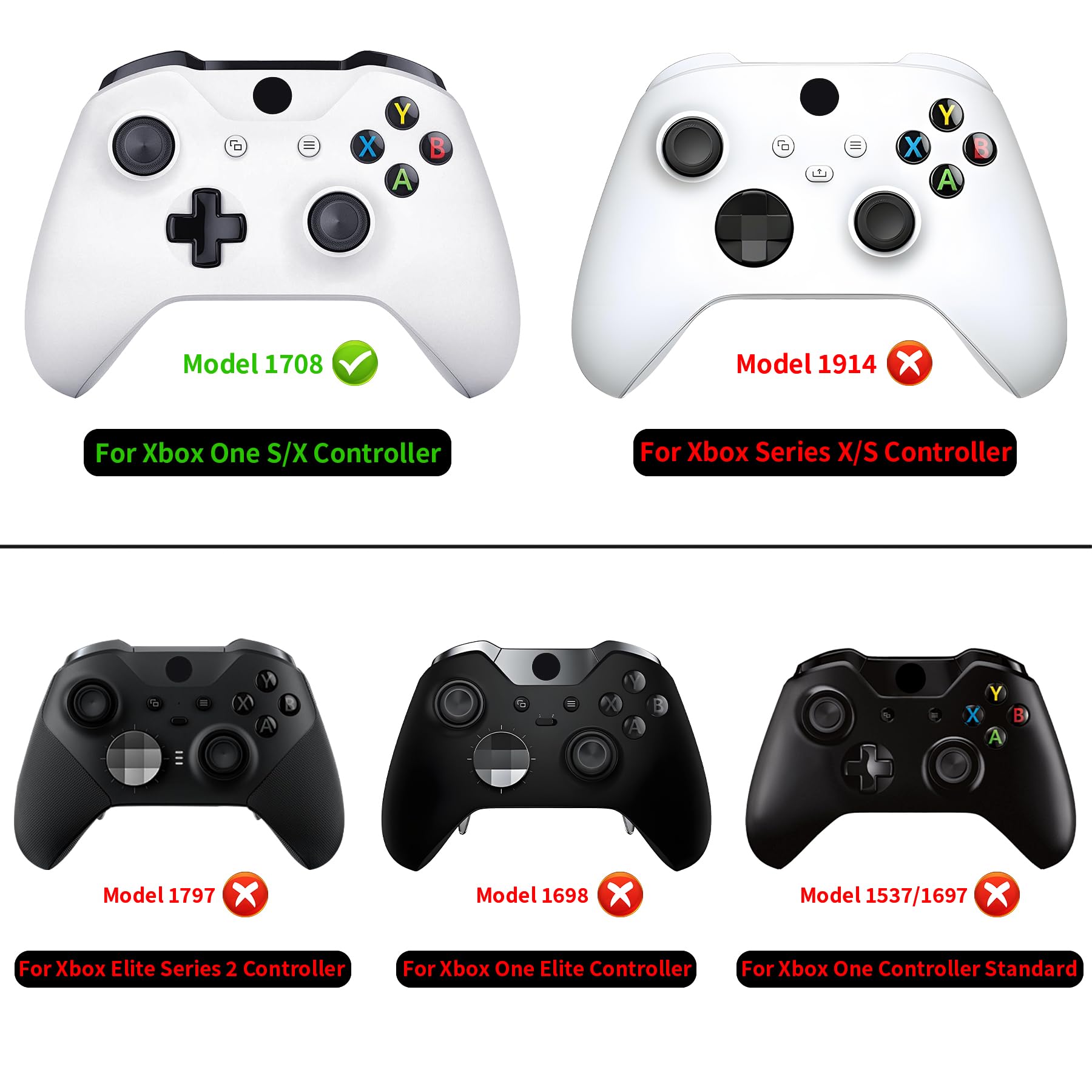 eXtremeRate Matcha Green Xbox One S/X Controller Shell - Custom Replacement Faceplate for Gaming