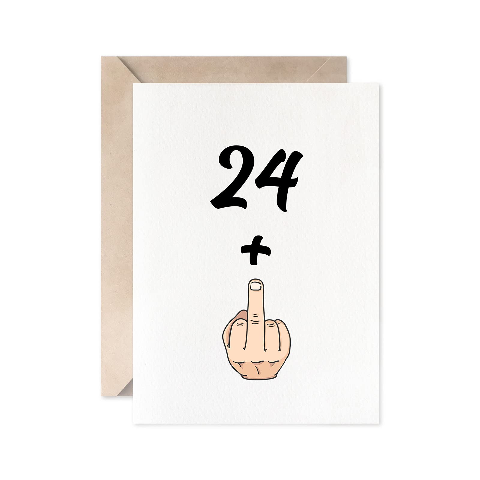 Funny 25th Birthday Card for Women & Men - Hilarious 24+1 Joke Card - Perfect 25 Years Old Gift Idea for Friends & Family - Great for Birthday Parties & Milestone Celebrations