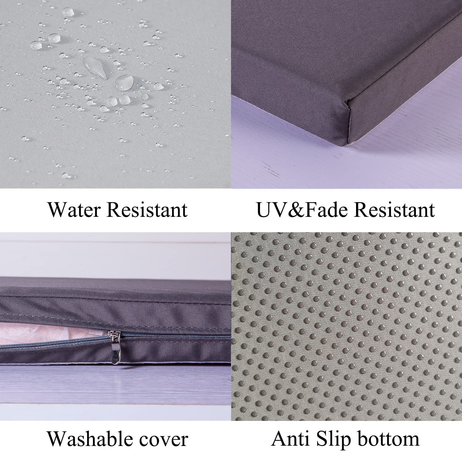 Waterproof Outdoor Bench Cushions for Patio Furniture - SAMTY Washable Porch Swing Cushion with Cover - Perfect for Garden, Love Seat, Sofa & Settee - Ideal for Backyard, Deck, Poolside & Outdoor Relaxation