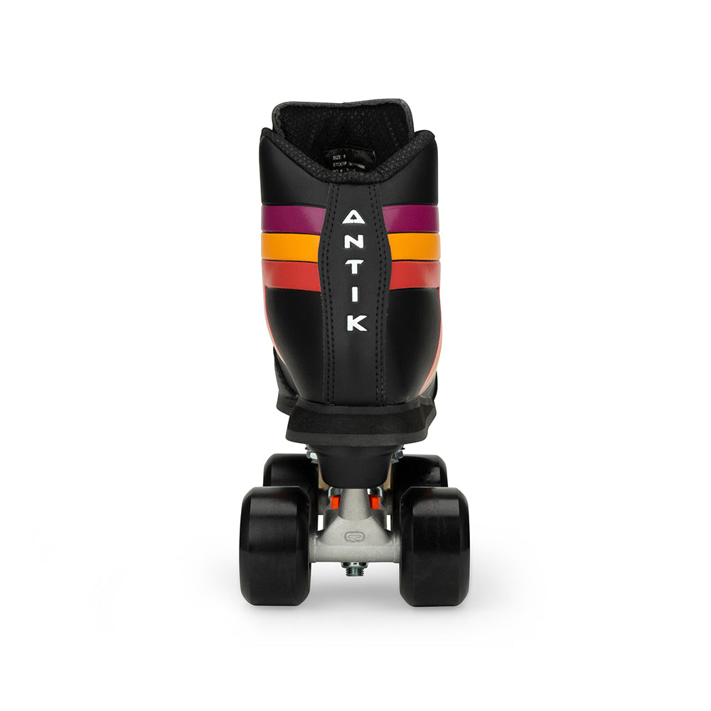 Antik Skyhawk Park Skate Set - Black Roller Skates for Outdoor & Indoor Skating, Park & Rink Use
