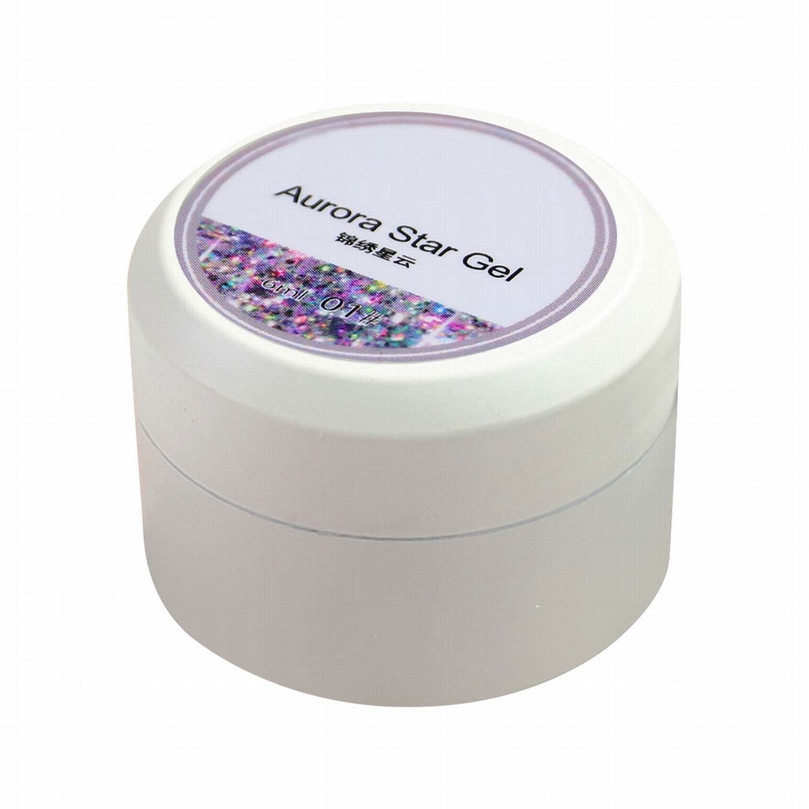 Starlight Nail Oil Gel - Professional Salon Gel Glitter Powder with Sequins, Easy to Apply Long-Lasting Nail Polish (6ml, Size C) - Perfect for Manicures, Pedicures & Nail Art Designs
