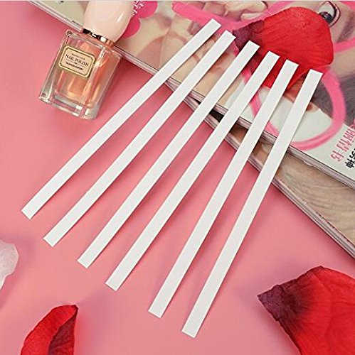 100PCS White Perfume Test Strips - 15cm x 0.7cm (6inch x 0.28inch) Disposable Fragrance Testing Paper for Essential Oils, Aromatherapy & Perfume Sampling - Perfect for Perfume Shops, DIY Blending & Home Fragrance Testing