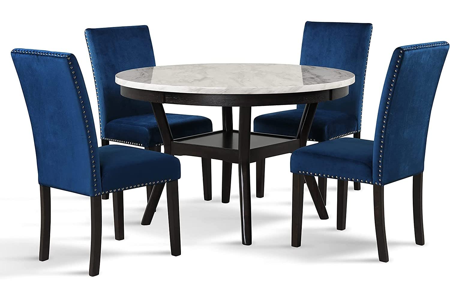 Premium Celeste 5-Piece Round Dining Set - 47