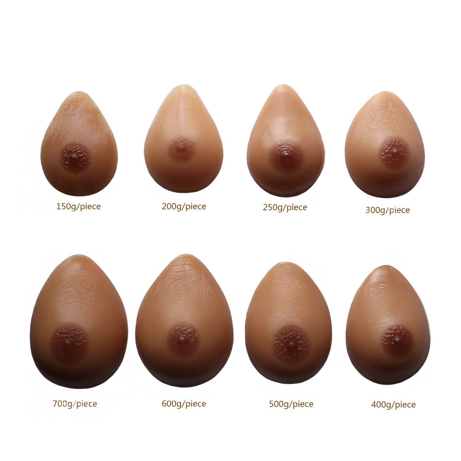 34A-F Cup Silicone Breast Forms - 300-1800g/pair Self-Adhesive Fake Breasts for Transgender Women - Perfect for Crossdressing, Mastectomy Recovery & Confidence Enhancement