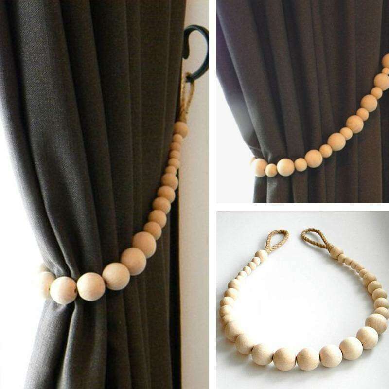 Ethan Solid Pearl Finished Curtain Holdback Pair - Elegant Window Dressing for Living Room, Bedroom & Home Decor