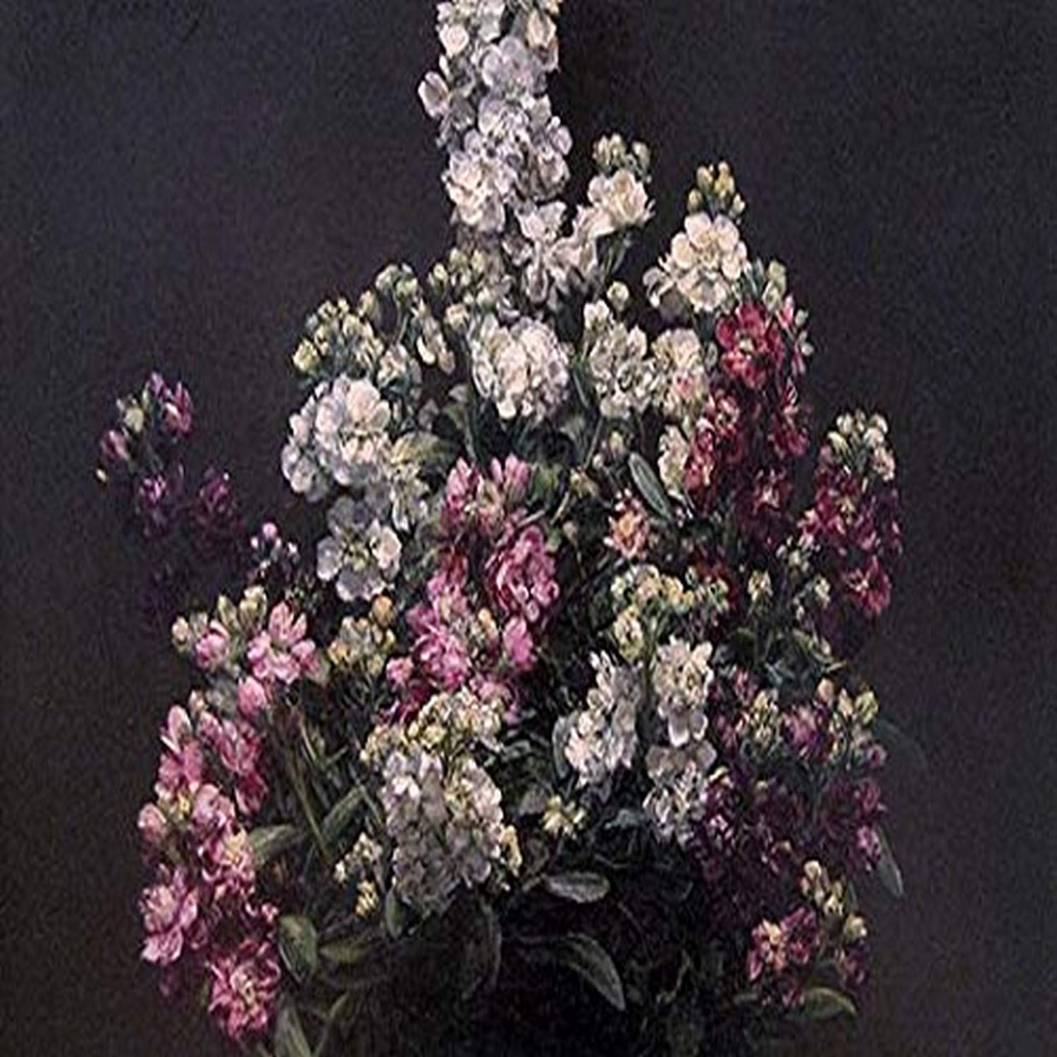 Buyenlarge 'White and Purple Stock' Floral Art Print Poster - 20x30 Inches - Perfect for Home Decor, Living Room, Bedroom & Office Wall Art