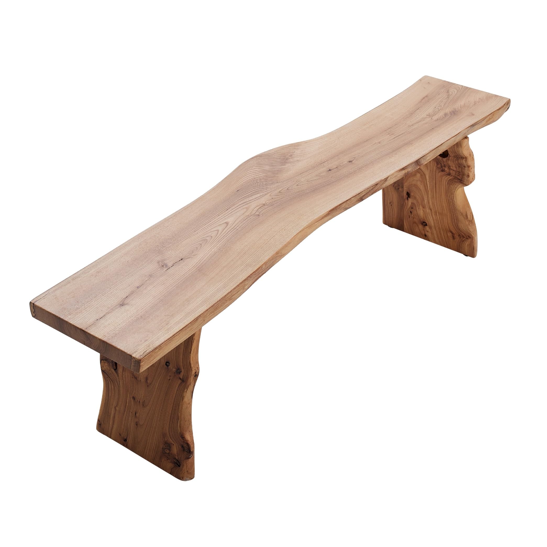 **Elm Wood Dining Bench - 63 Inch Long Accent Bench for Entryway, Living Room, Bedroom & Dining Room - Sturdy Footrest Stool for End of Bed or Seating**    *(Perfect for cozy seating, extra guest space, or as a stylish footrest in your home decor!)*
