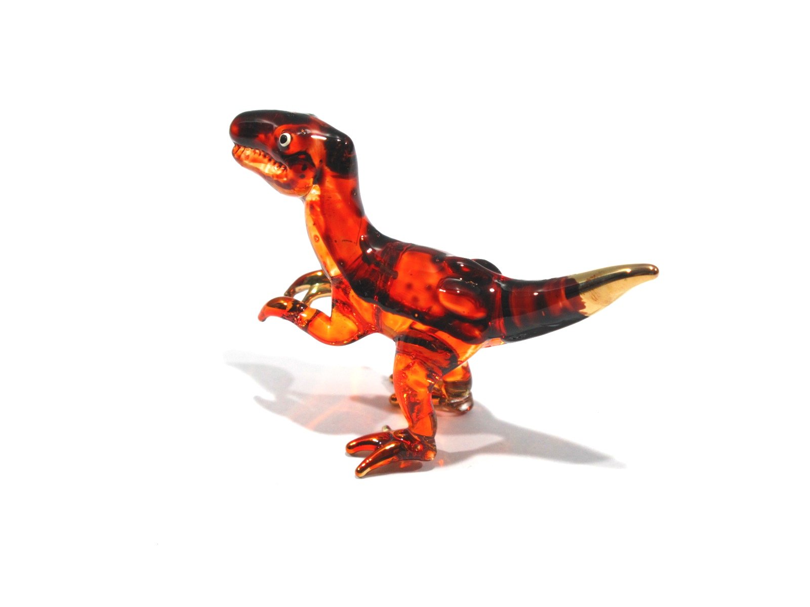 Handmade Mini T-Rex Glass Dinosaur Figurine - Jurassic Decor Gift