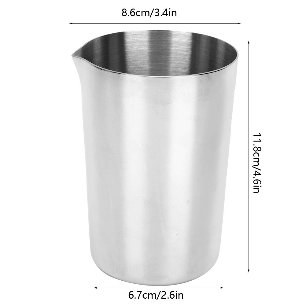 Premium Stainless Steel Cocktail Mixing Cup 500ml - Bartender Tools for Wine & Drink Stirring - Ideal for Home Bars, Parties & Professional Use (Silver)