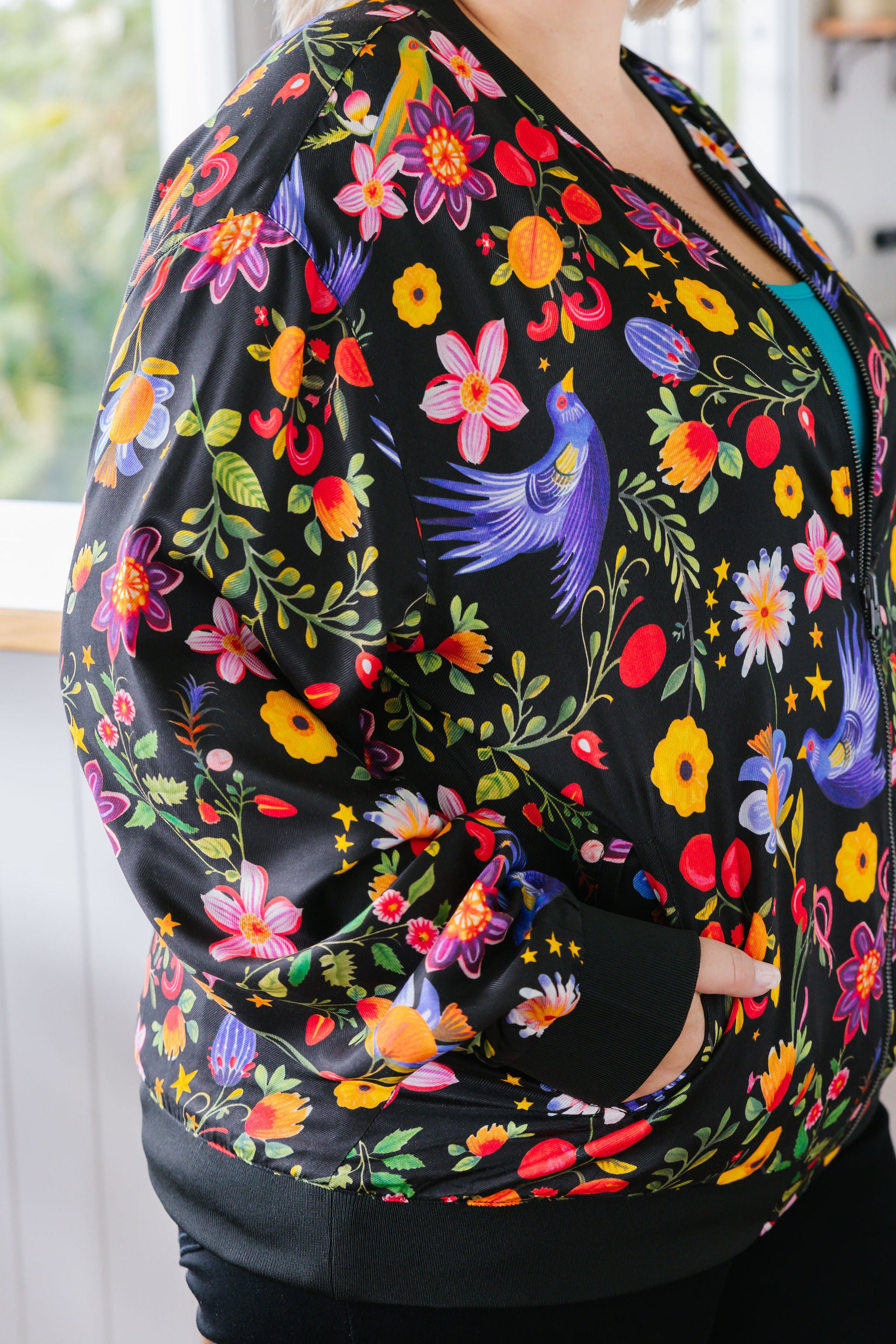 Mylie Reversible Bomber Jacket - Star Crossed Lover & L'Amour - Stylish Women's Outerwear for Casual Wear & Date Nights