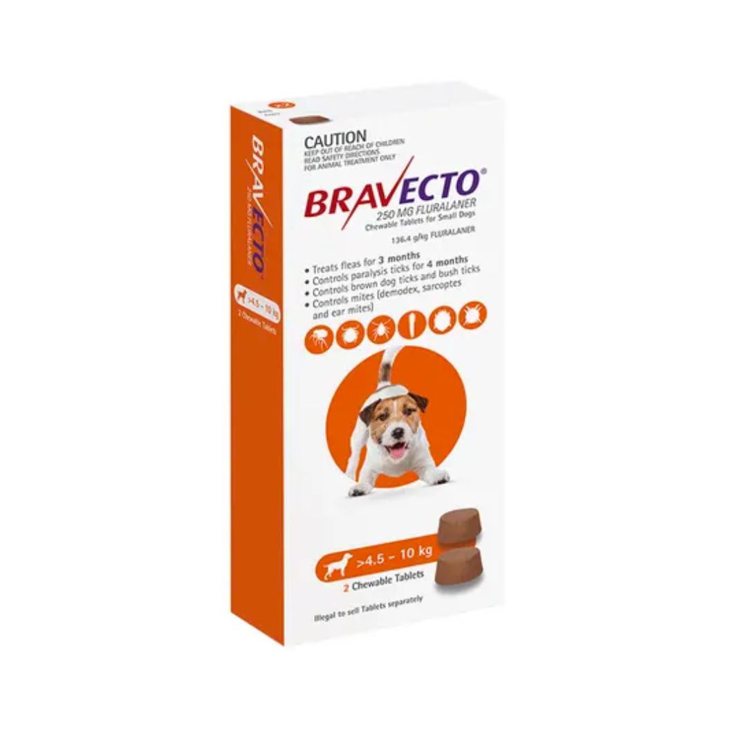 BRAVECTO Chewable Flea & Tick Treatment for Dogs (4.5KG-10KG) - Long-Lasting Protection for Small to Large Breeds | Perfect for Outdoor Adventures & Home Use