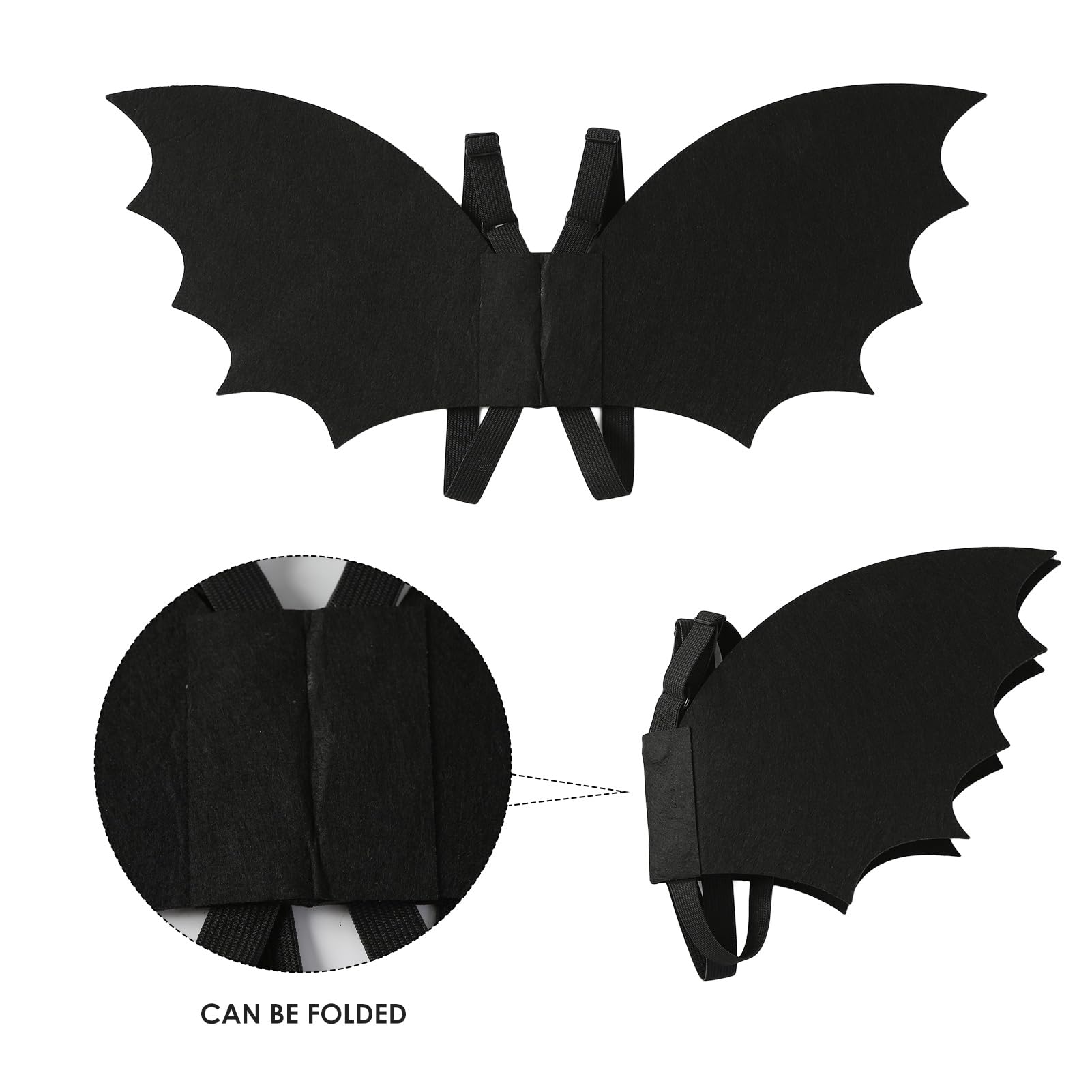 Black Bat Wing Bow & Tights Set for Baby Girls - Halloween Costume Accessories for Dress Up Parties