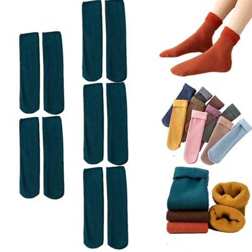 5 Pairs Dark Green