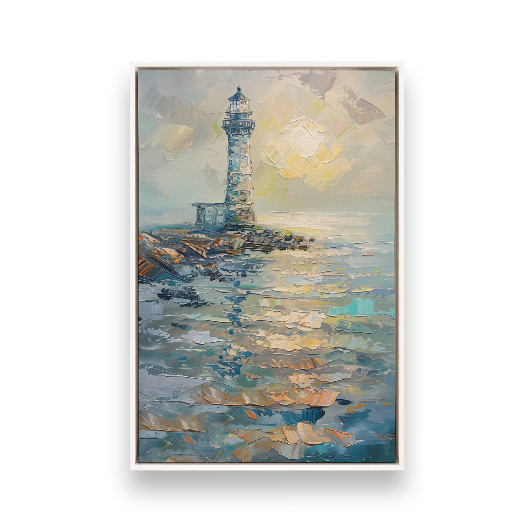 Harbor Glow v2 Canvas Wall Art Print - Coastal Home Decor for Living Room, Bedroom & Office