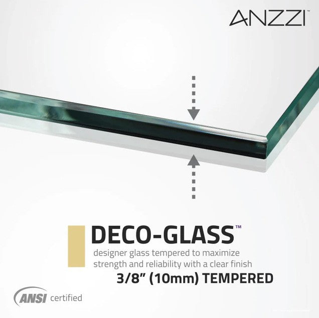 Anzzi SD AZ8075 02GB Frameless Hinged Shower Door - 30