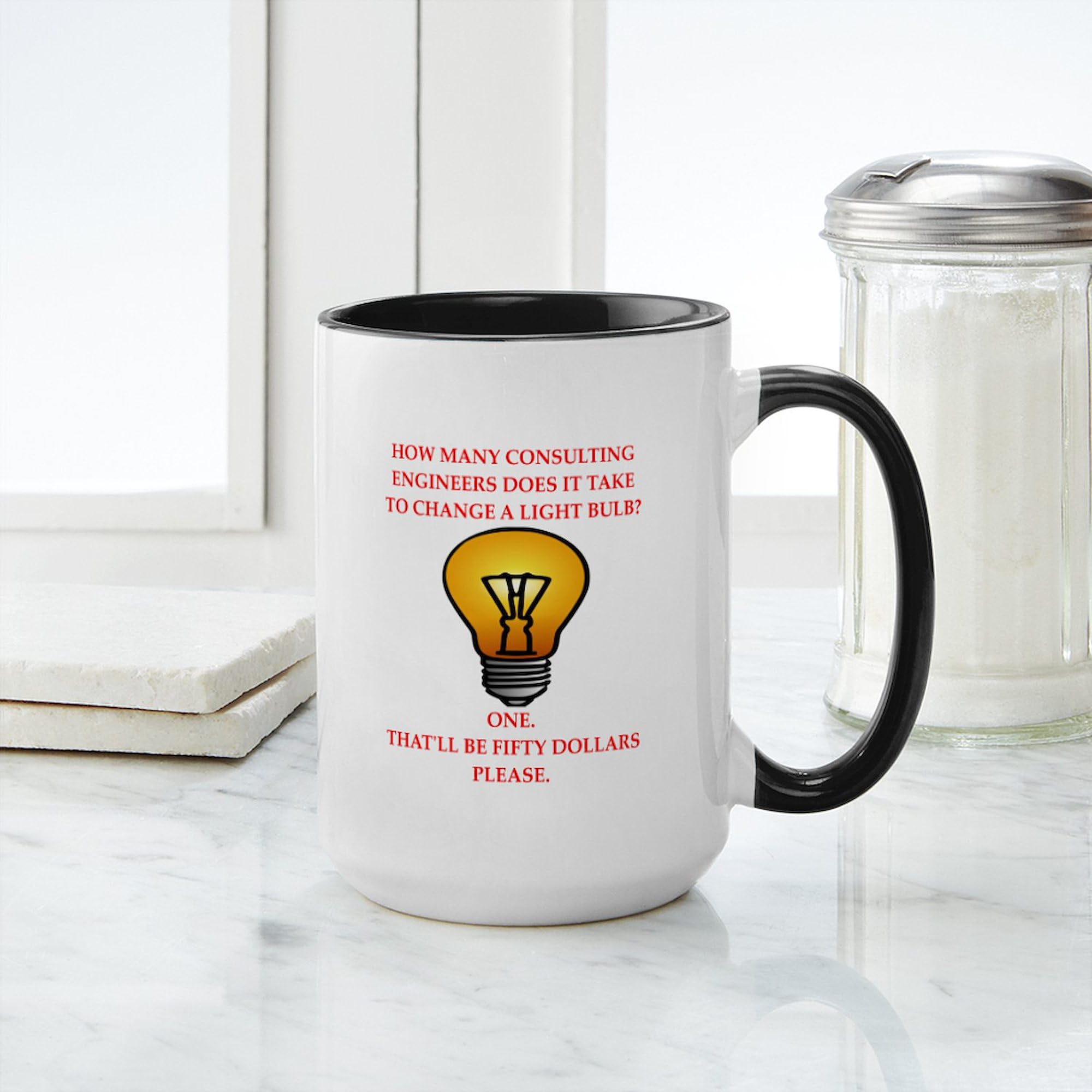 Engineer Coffee Mug 15 oz (444 ml) - Ceramic Coffee Cup for Engineers - Perfect for Office, Home & Gifts
