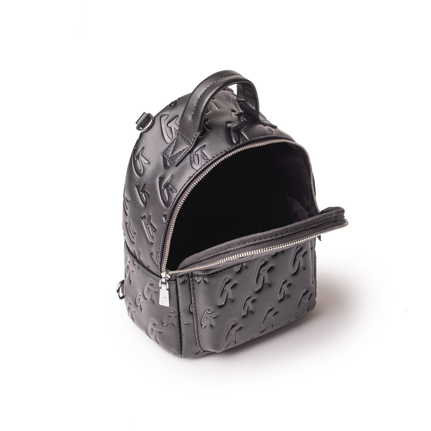 MINI MONOGRAM BACKPACK - Stylish Black Small Backpack for Women & Teens | Perfect for School, Travel, Gym & Everyday Use