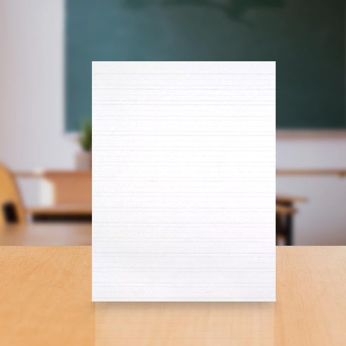 School Smart Primary Chart Paper - Skip-A-Line Ruled, 24 x 32 Inches, White, 500 Sheets - Perfect for Classroom Writing Practice, Bulletin Boards & Homeschooling Activities