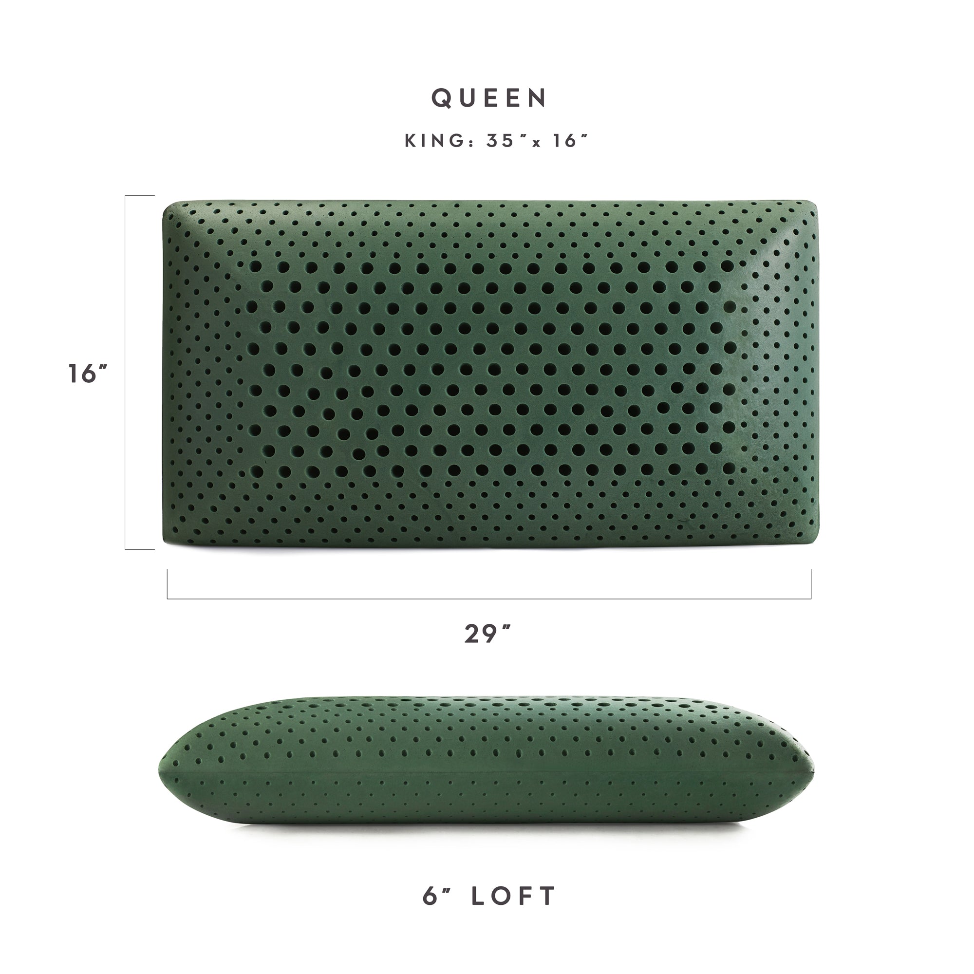 Malouf Zoned ActiveDough™ + CBD Oil Pillow for Neck Pain Relief - Cooling Memory Foam Pillow with Pressure Relief for Side & Back Sleepers - Perfect for Home, Office & Travel Use