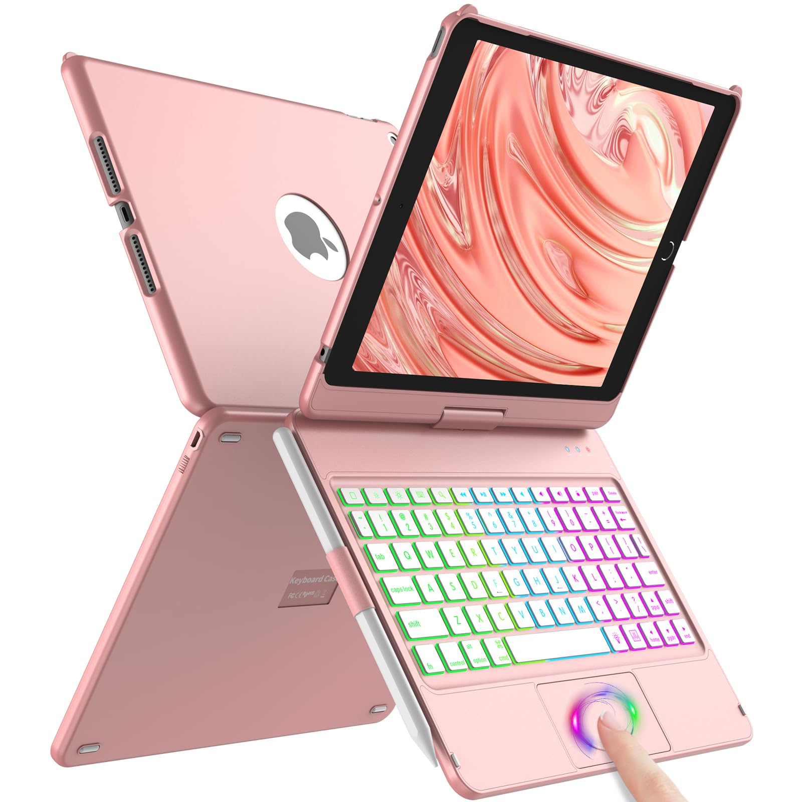 aMZCaSE Bluetooth Keyboard Case for iPad 9th/8th/7th Generation (10.2