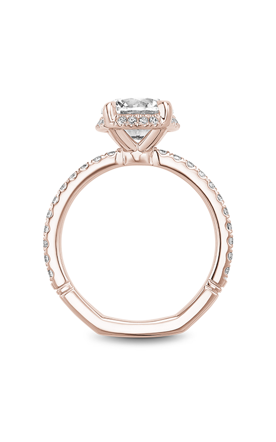 Noam Carver Atelier A040 01RA Diamond Engagement Ring - 14K White Gold Solitaire Ring for Proposal, Wedding & Anniversary Gifts