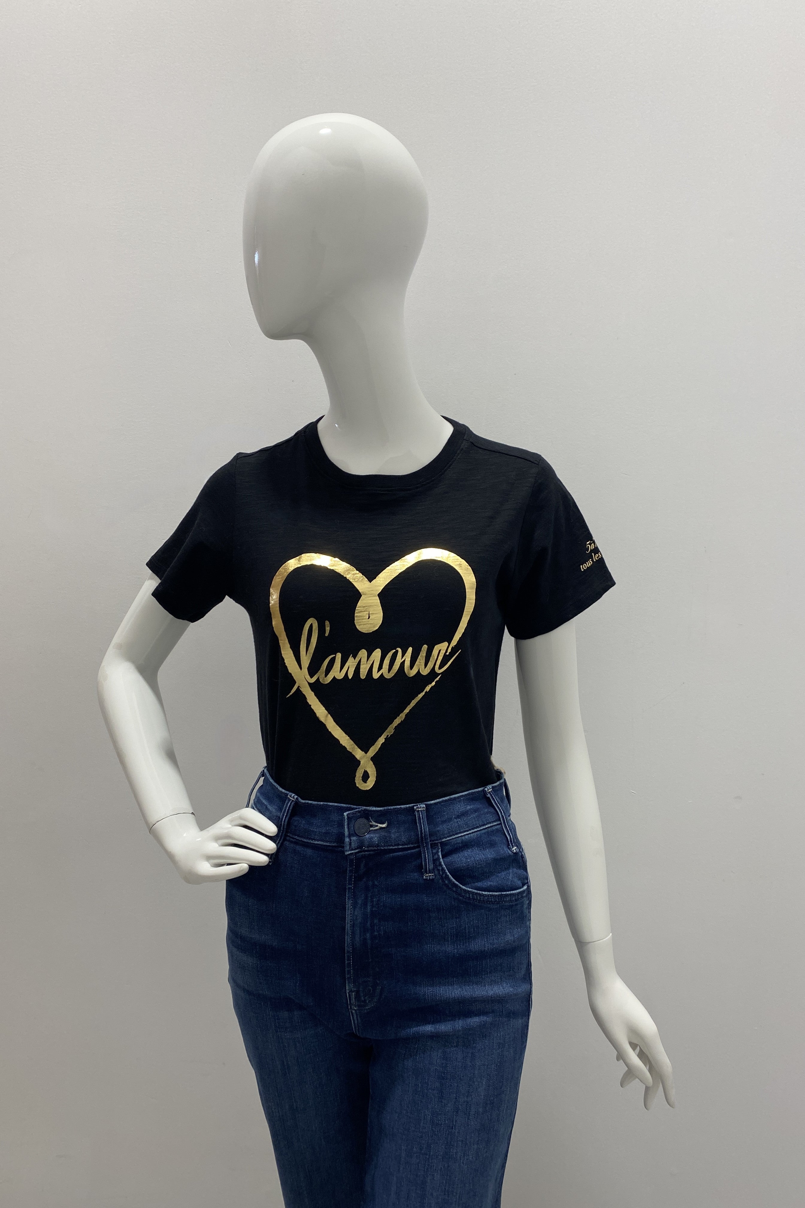 Cinq à Sept Doodled L'amour Tee - Women's Romantic Graphic T-Shirt for Casual Outfits & Date Nights | Trendy Love-Themed Top for Everyday Wear