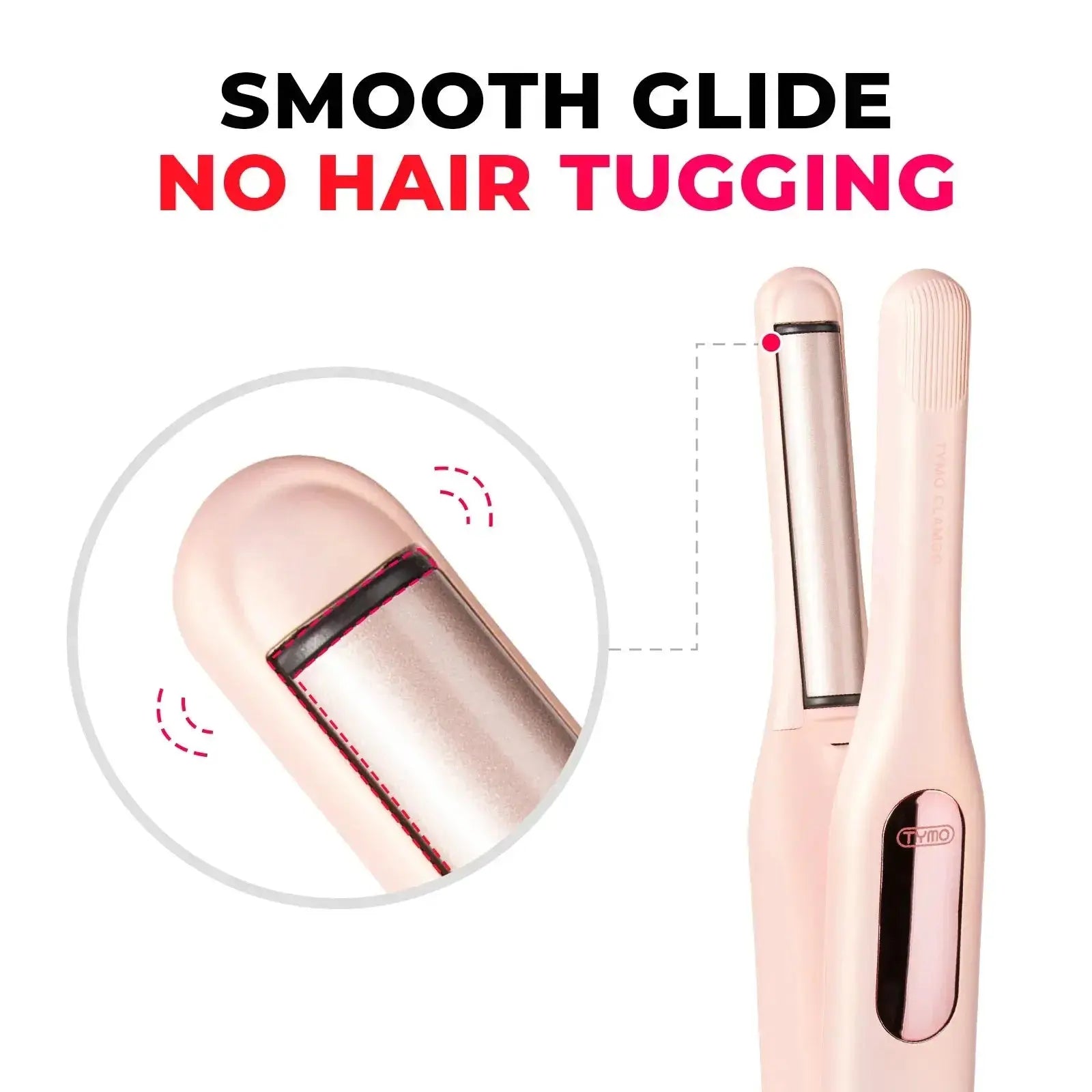 TYMO Clamgo Hair Straightener Brush - 2-in-1 Flat Iron & Styler for Frizz-Free, Smooth Hair at Home or Salon | Perfect for Travel, Daily Styling & Professional Use